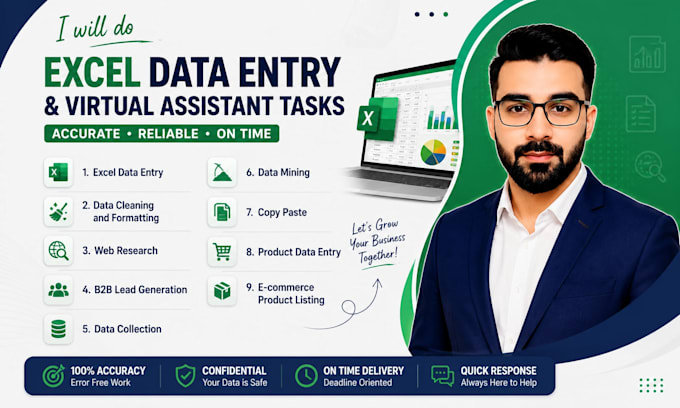 do date entry, pdf to excel data entry, b2b leading