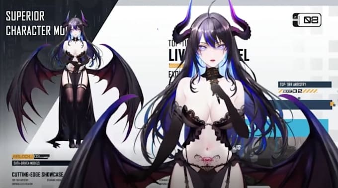 draw and rig 2d vtuber model vtuber model live2d vtuber 2d anime vtuber rigging