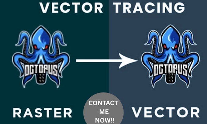 do manual vector tracing, redraw, recreate, vectorise logo in adobe illustrator