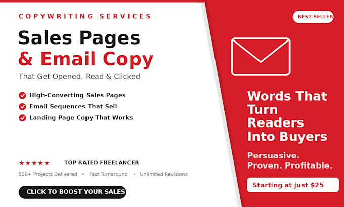 write copywriting sales pages and emails