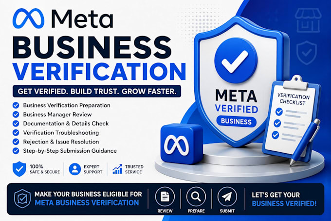 help you with meta business verification and verification preparation