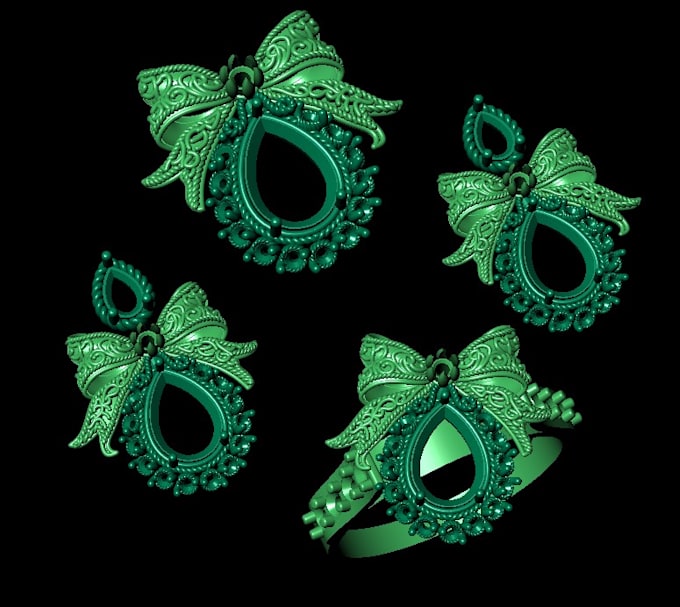 design any type of jewellery and render it with professional