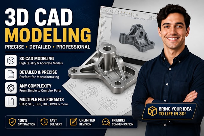 create 3d product design, 3d cad model, product animation and 3d video rendering