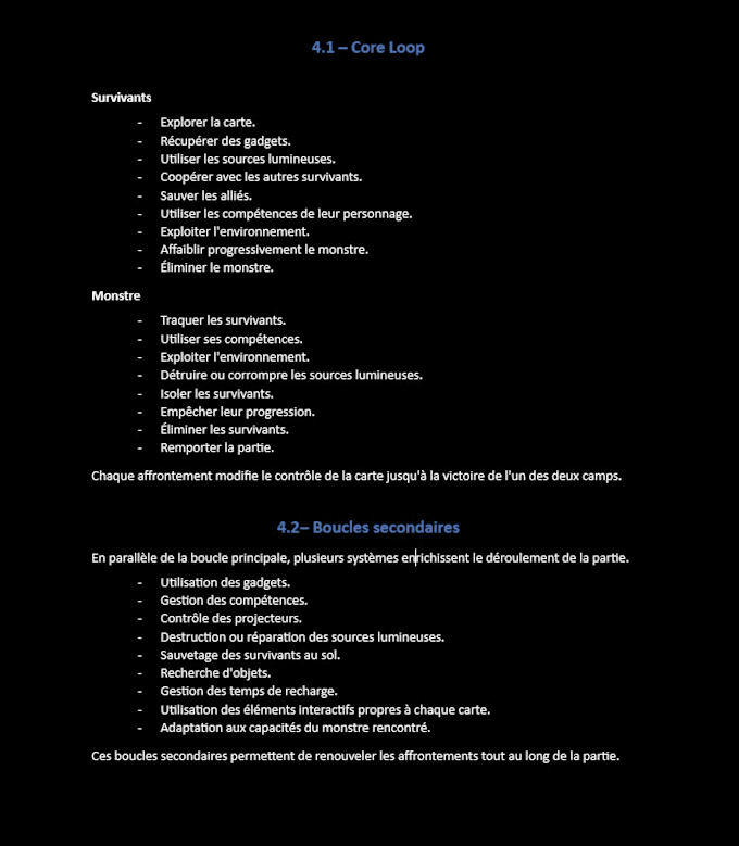 create a professional game design document for your video game