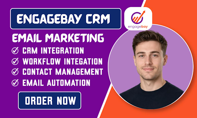 setup engagebay crm email automation contact pipeline email workflow integration