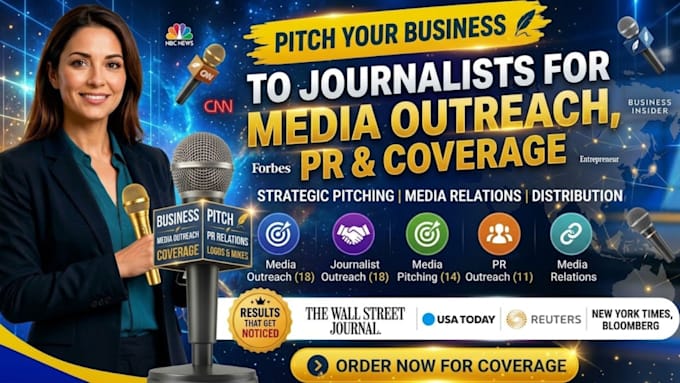 pitch your business to journalists for media outreach, PR and media coverage
