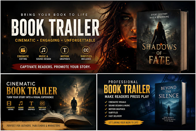 create a cinematic book trailer for your novel or ebook