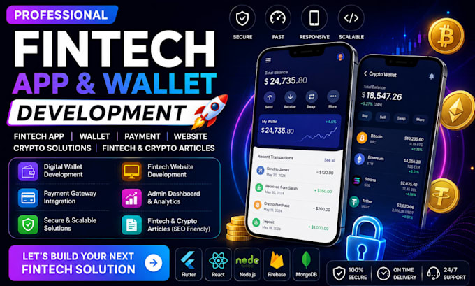 develop fintech app wallet fintech website payment write fintech crypto article