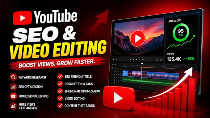 professionally edit your videos and optimize youtube SEO