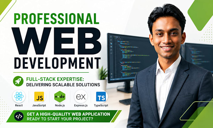 do website development as full stack web developer, front end, backend developer