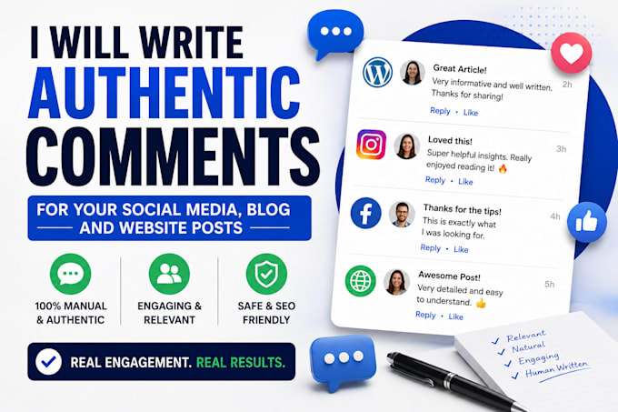 write authentic comments to boost your social media and blog engagement