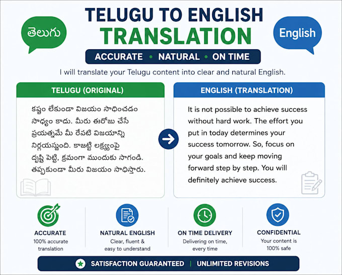 translate telugu to english accurately