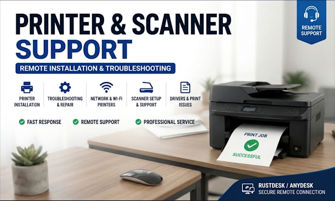 fix printer, scanner and printing problems remotely