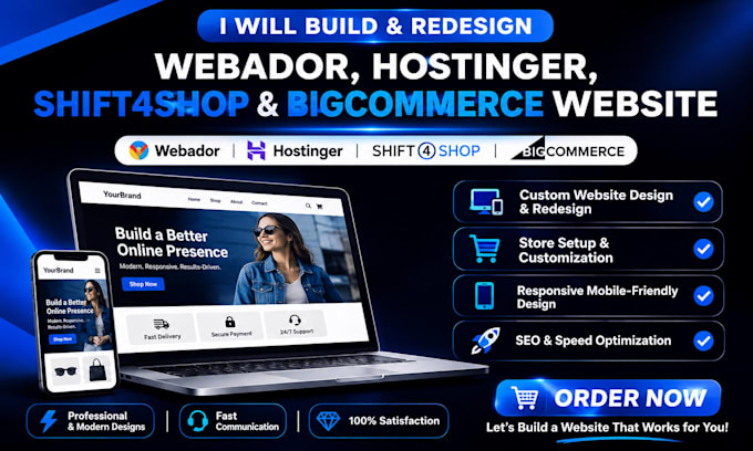 build webador website hostinger shift4shop bigcommerce webador redesign