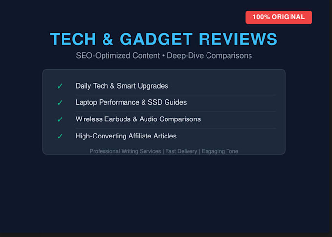write high converting tech product reviews and affiliate articles