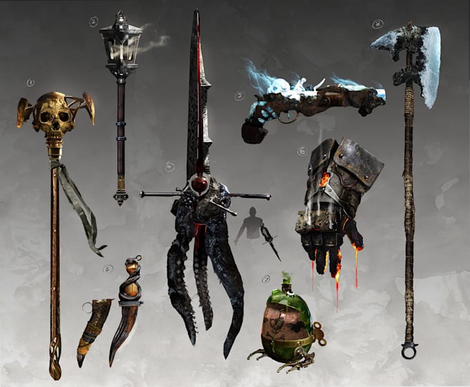 model custom 3d game assets, props and game ready models