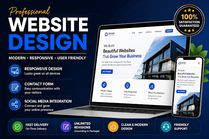 design a clean and professional business website