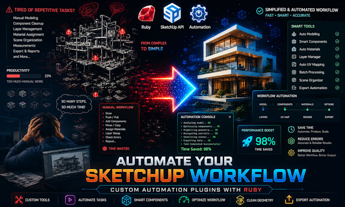 build sketchup automation plugins productivity extensions