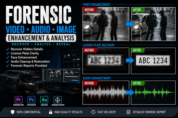 do forensic image analysis, restoration, cctv image restoration