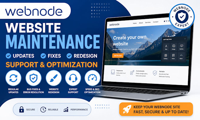 webnode website maintenance updates fixes redesign support optimization