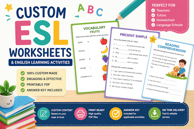 create custom esl worksheets and english learning activities