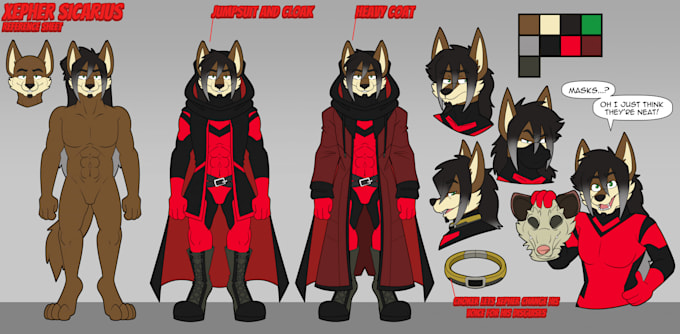 draw a reference sheet character