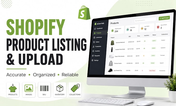 do shopify product listing and product upload