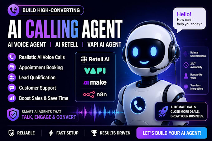 build ai calling agent, ai voice agent, ai retell, and vapi ai calling agent