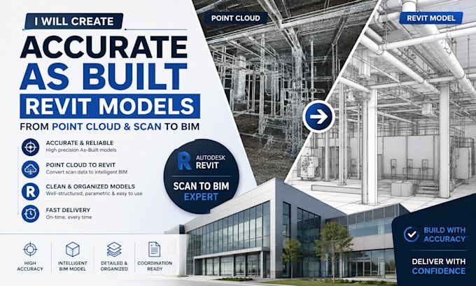 create accurate as built revit models from point cloud and scan to bim