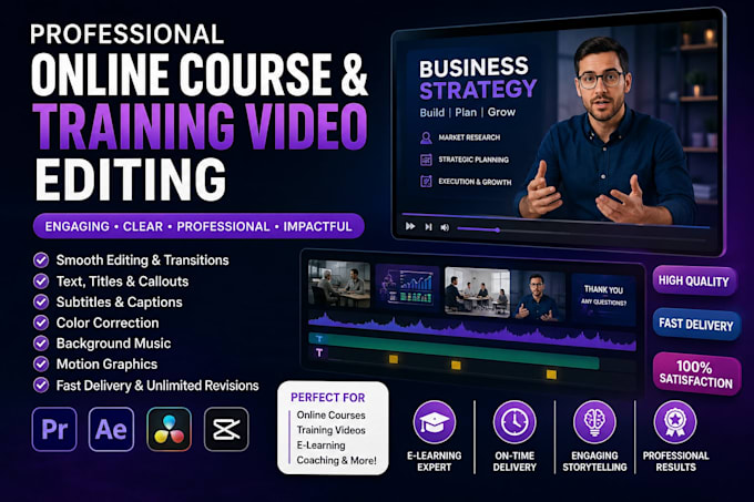 edit professional online course and training videos