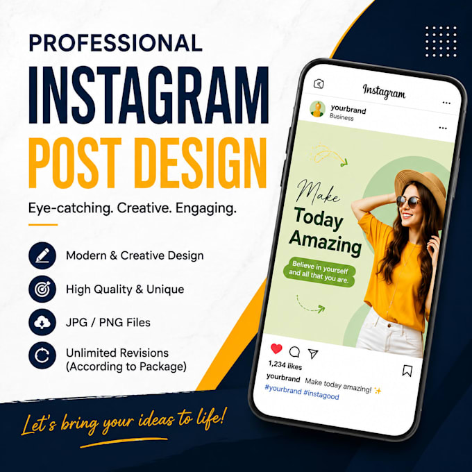 design eye catching instagram posts for your brand