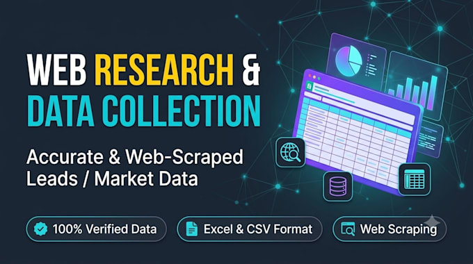 do web research, internet research, and data collection for your business
