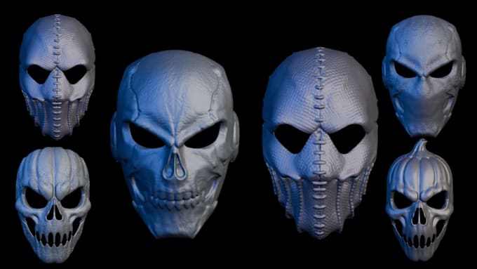 design your custom 3d halloween mask stl for 3d printing