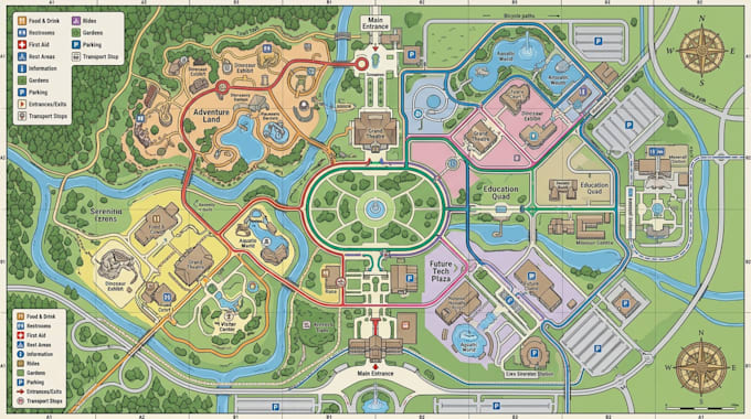 create visitor, site, wayfinding, property and university map