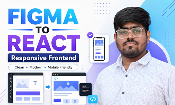 convert figma to reactjs responsive pixel perfect frontend