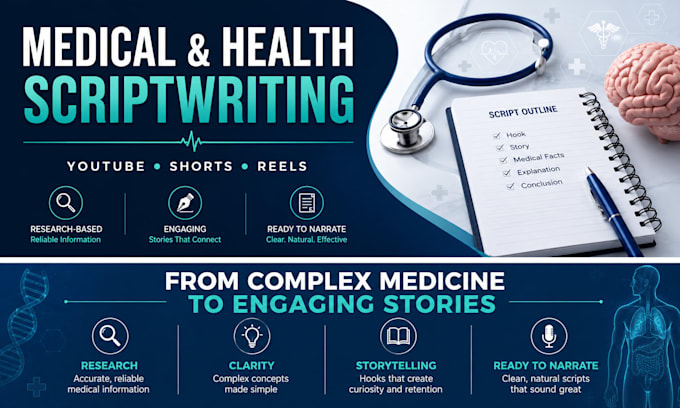 write engaging medical and health youtube scripts
