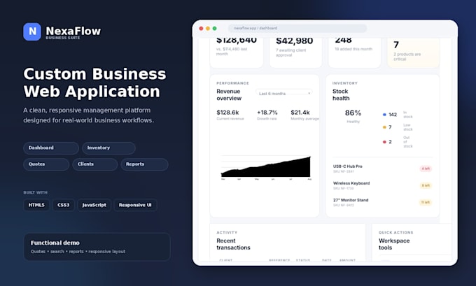 build a custom web application or business tool