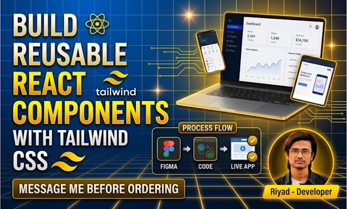 build reusable craft efficient react components with tailwind CSS