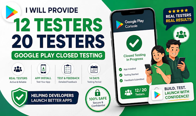 12 testers 20 testers 12 app testers 12 testers google play 20 testers