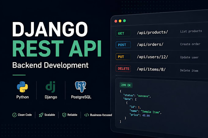 build a django rest API and backend for your web app