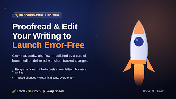proofread and edit your writing to launch it error free