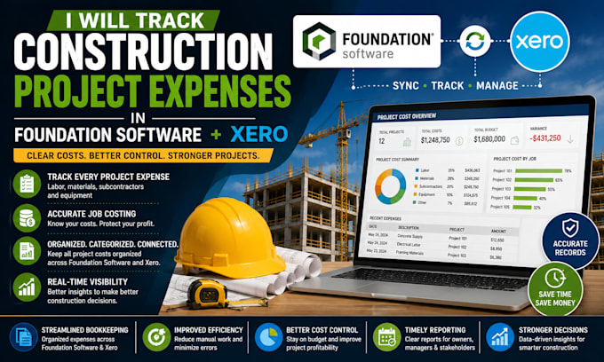 track construction project expenses in foundation software xero