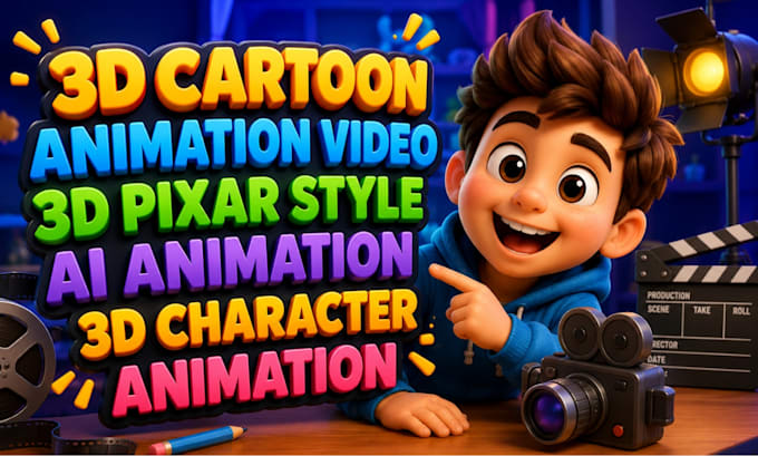 3d cartoon animation video 3d pixar style ai animation 3d character animation