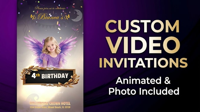 create a stunning custom birthday video invitation