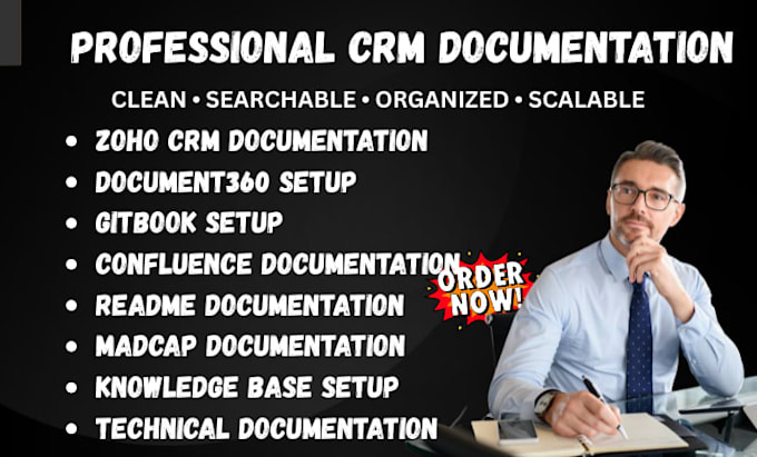 setup zoho documentation crm via document360 gitbook confluence readme madcap