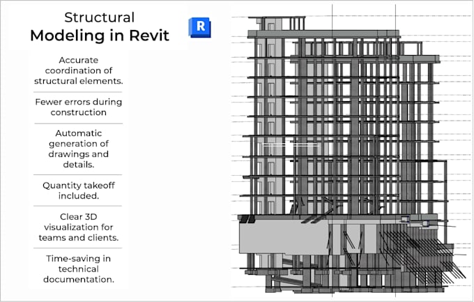 create 3d revit bim models, structural detailing, and revit drafting