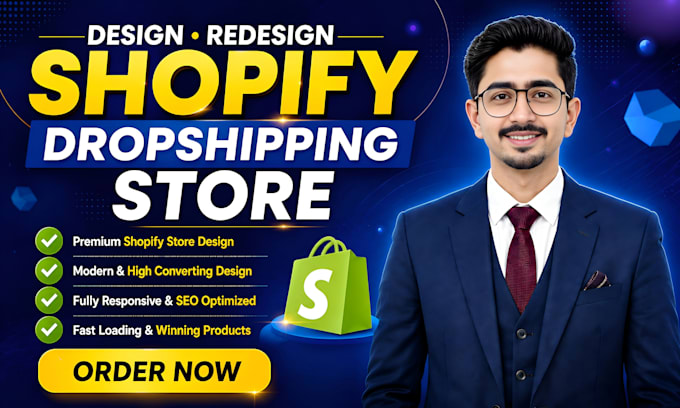 do shopify store design, shopify dropshipping store, redesign shopify web