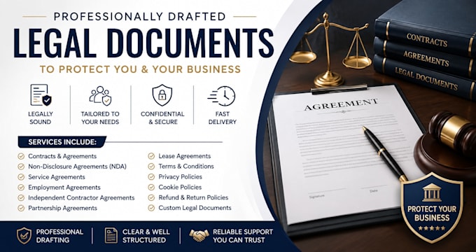 draft nda, contracts, agreements, terms and privacy policies