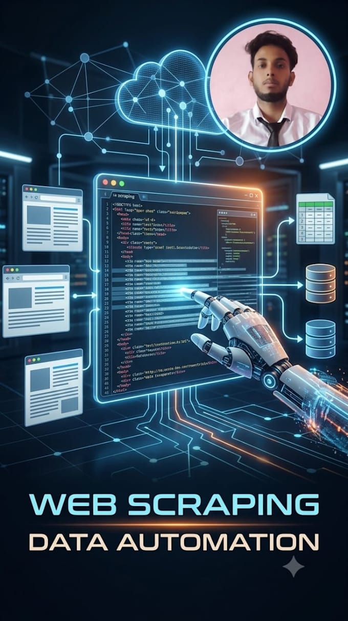do web scraping, data extraction, and python automation bot