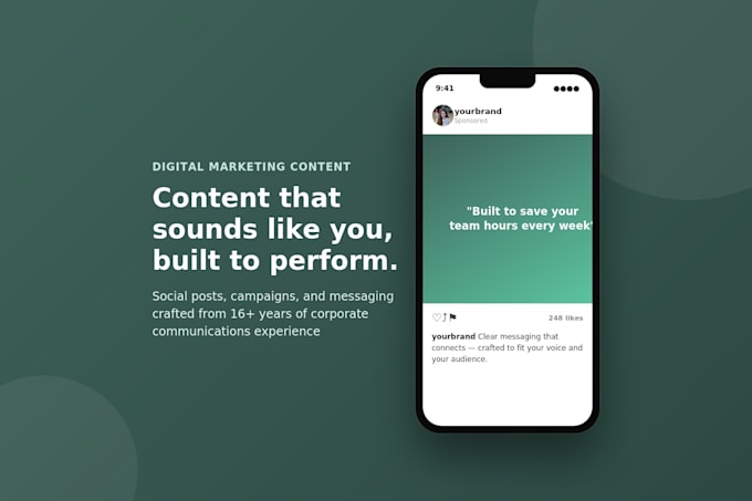 write your strategic communications or digital content